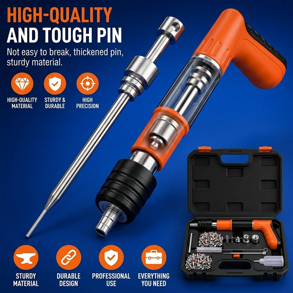 Toughened steel firing pin and inside of the nail gun